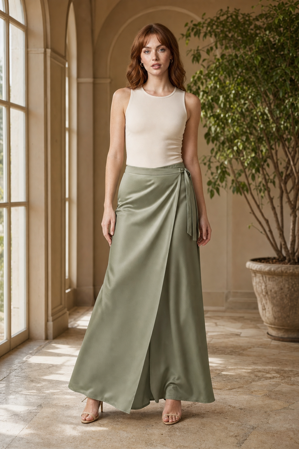 Sage 14 wrap skirt occasion preview portrait