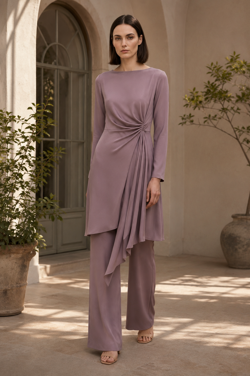 Mira 83 drape tunic occasion preview portrait