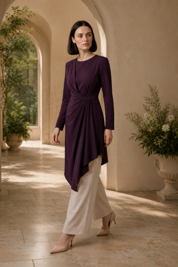 Pearl 18 drape tunic alternate angle