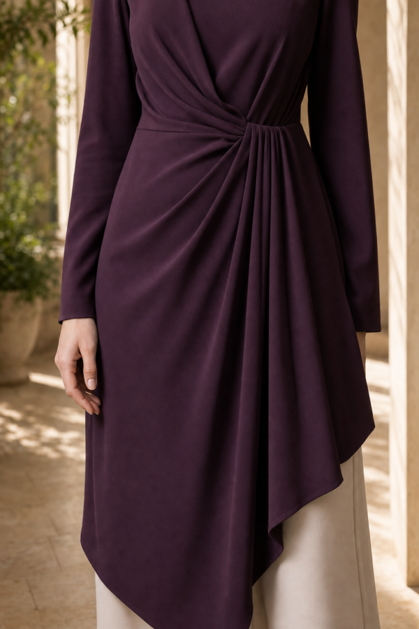 Pearl 18 drape tunic fabric detail