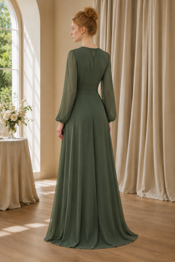 Clive 21 maxi dress back or construction