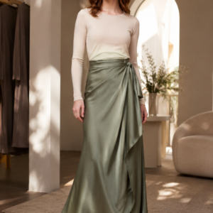 Sage 24 wrap skirt product hero