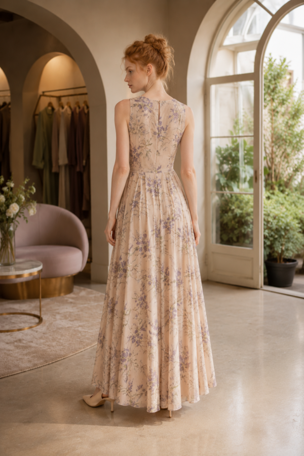 Garden 36 maxi dress back or construction