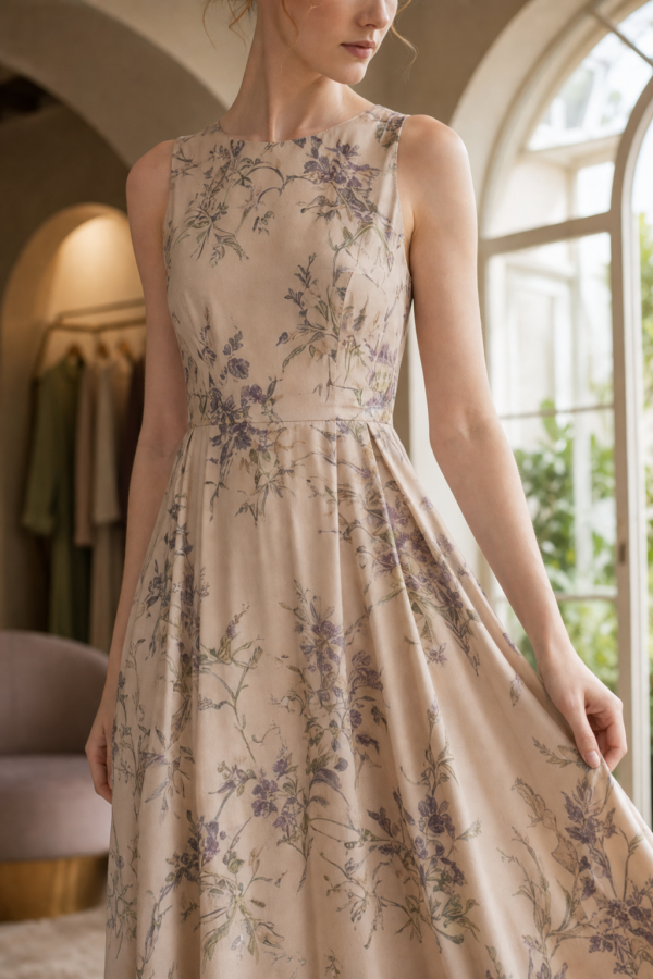 Garden 36 maxi dress fabric detail