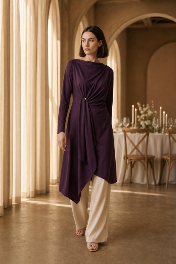 Pearl 38 drape tunic alternate angle
