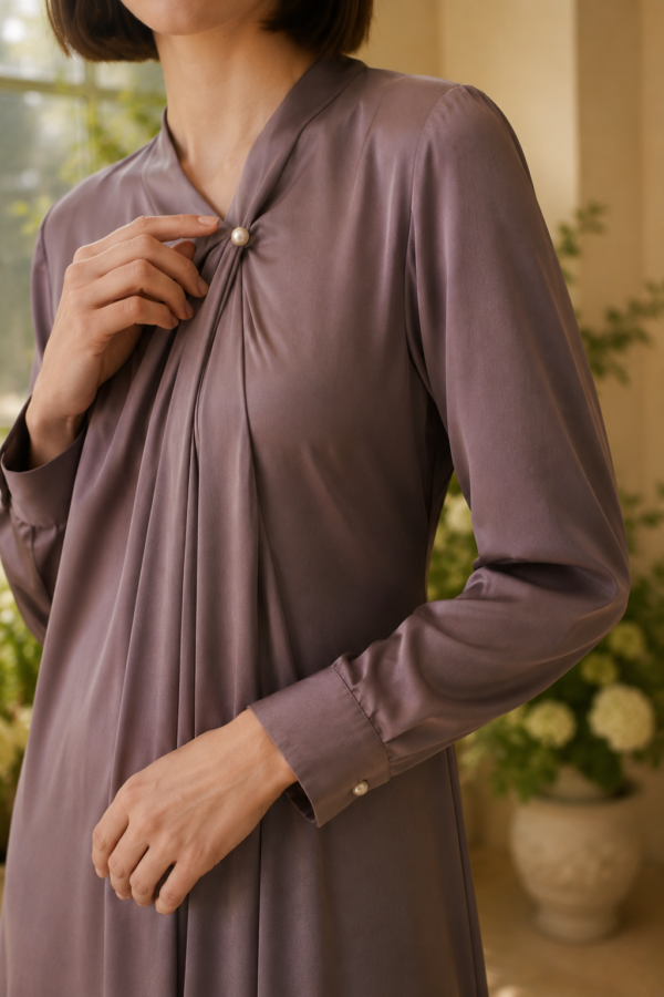 Pearl 48 drape tunic fabric detail