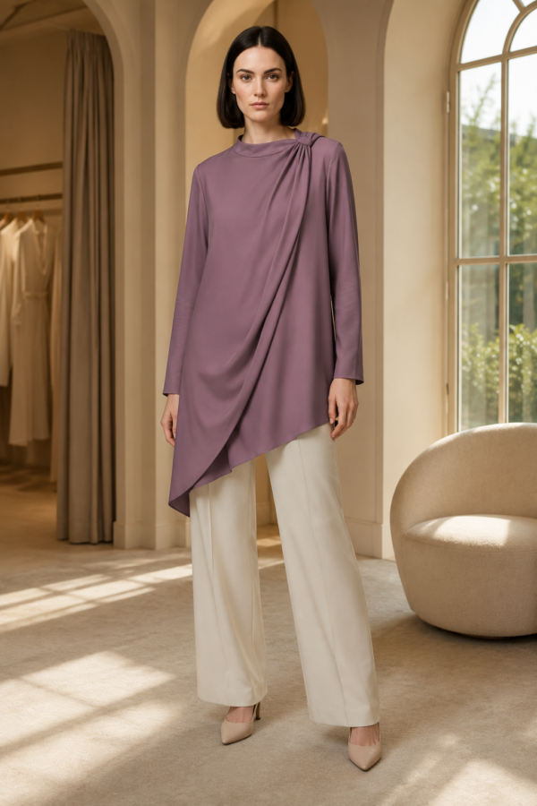 Mira 53 drape tunic product hero