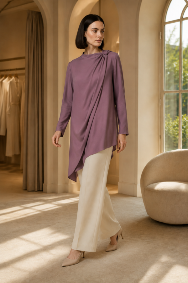 Mira 53 drape tunic alternate angle