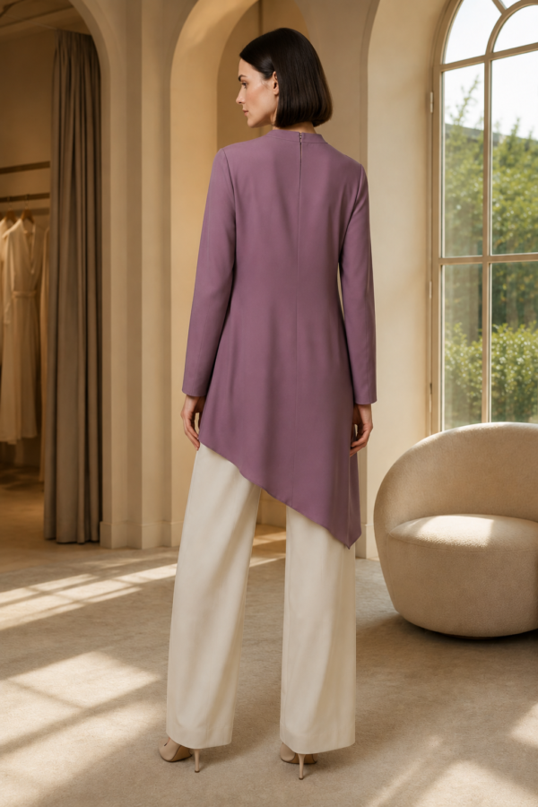 Mira 53 drape tunic back or construction