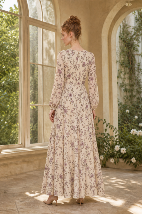Garden 56 maxi dress back or construction