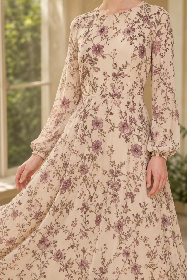 Garden 56 maxi dress fabric detail