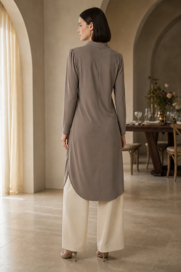 Mira 63 drape tunic back or construction