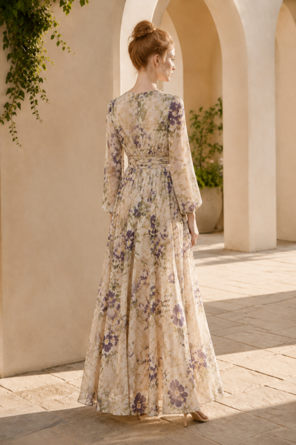 Garden 66 maxi dress back or construction