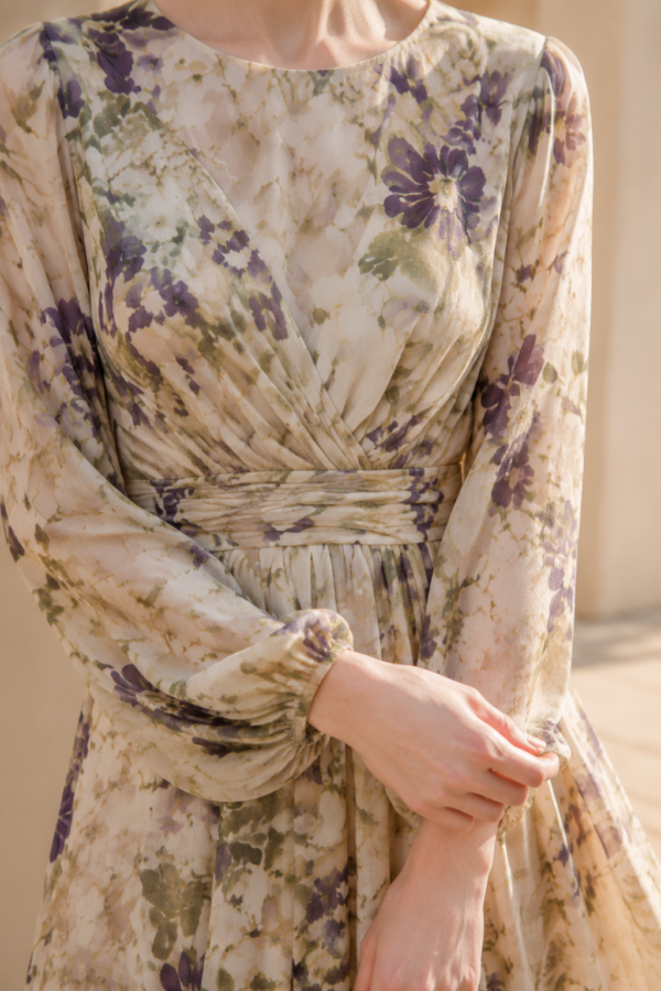 Garden 66 maxi dress fabric detail