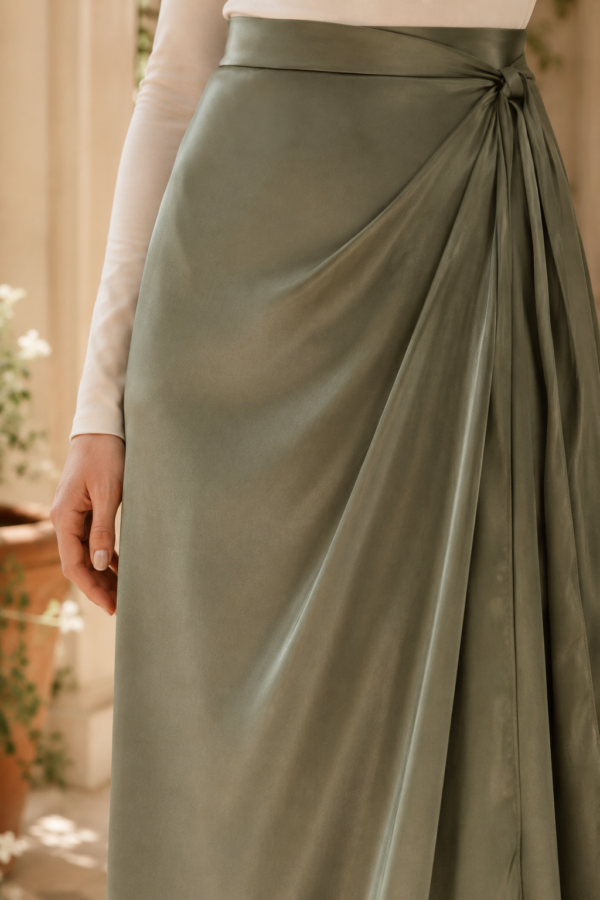 Dawn 69 wrap skirt fabric detail