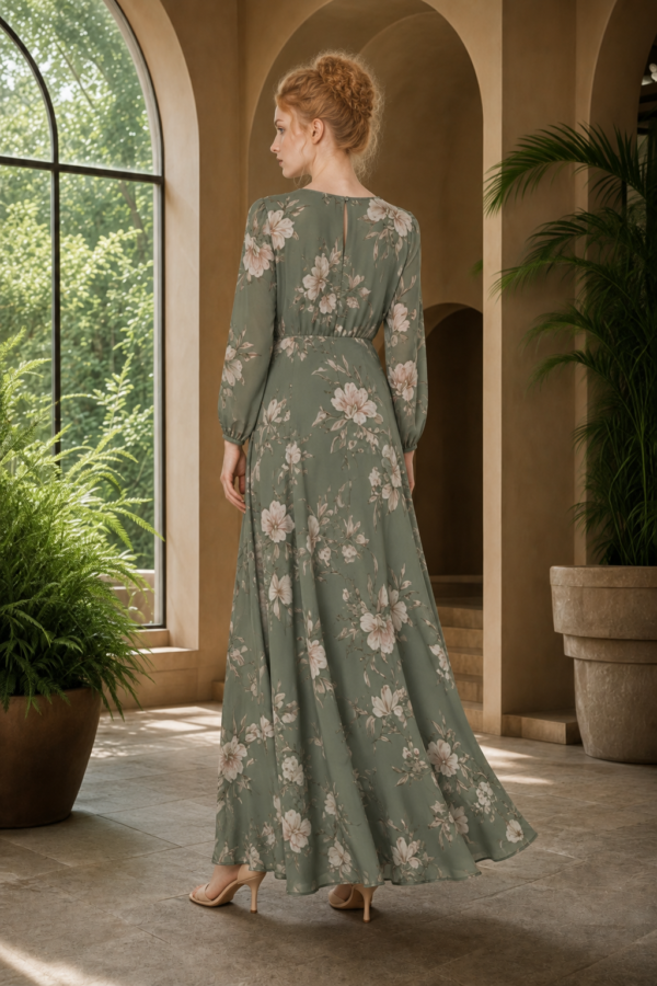 Garden 76 maxi dress back or construction