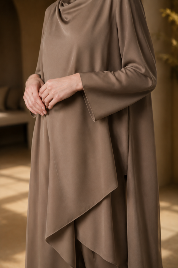 Pearl 78 drape tunic fabric detail